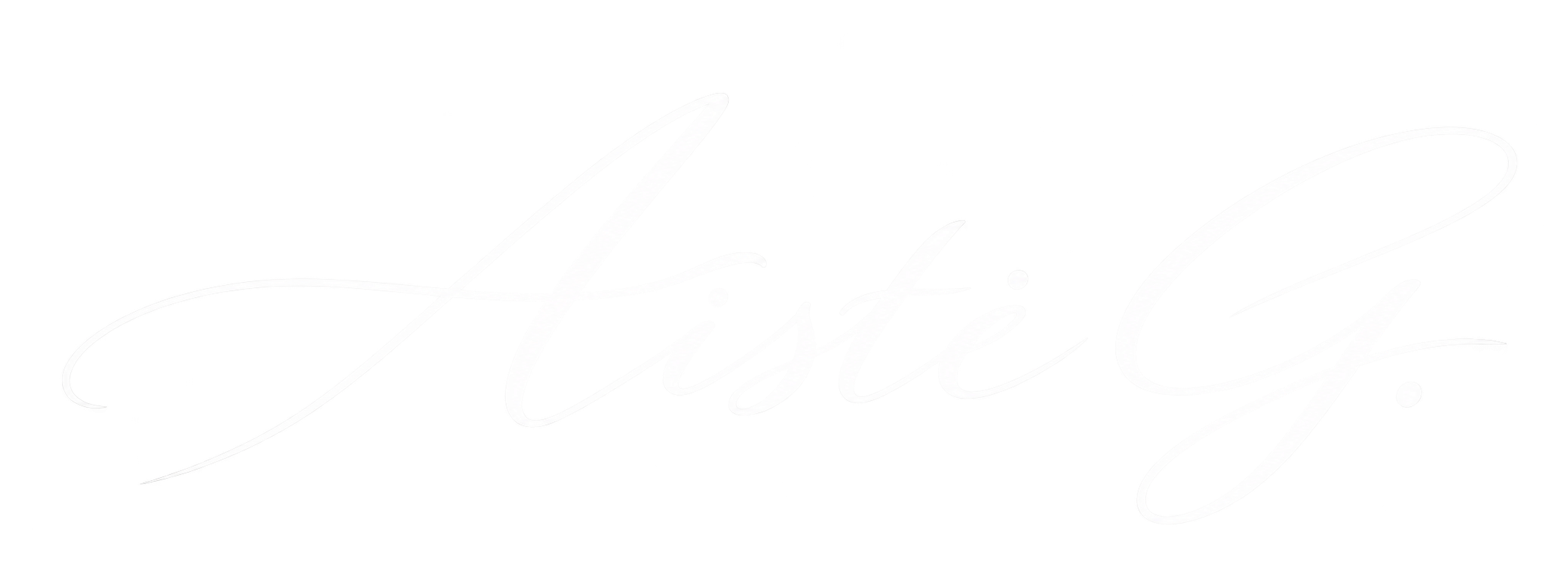 Signature in white